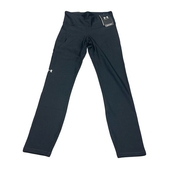 Under Armour Women’s HeatGear Black Compression High Rise Ankle Leggings S NWT - Picture 1 of 10